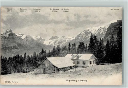 6390 Engelberg - Arnialp Hahnen Weissberg Schlossberg Gr. Spannort Kl. Spannort Titlis