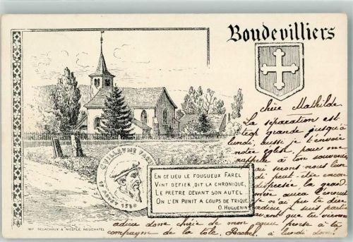 2043 Boudevilliers Malvilliers 1899 - Guillaume Farel