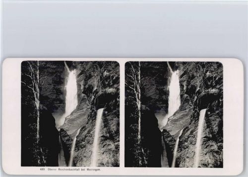 3860 Meiringen - Stereofoto format ca. 18 x 9 cm, Reichenbachfall
