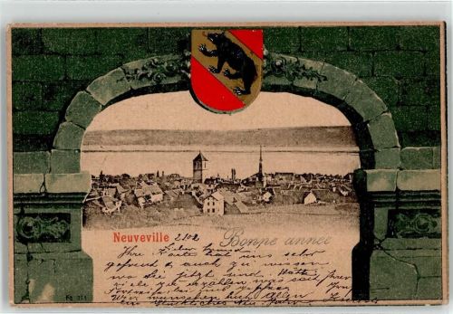 2520 La Neuveville 1902 Lithographie