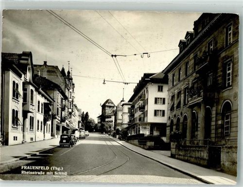 8500 Frauenfeld Foto AK Schloss Auto Rheinstrasse