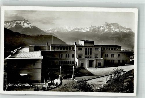 1854 Leysin Foto AK Krankenhaus