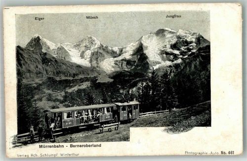 3822 Lauterbrunnen 1899 Gebrauchsspuren Mürrenbahn Verlag Schlumpf