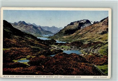 St. Moritz Nr. 50085 - Blick von Muottas Muraigl gegen St.Moritz Gaberell 1930