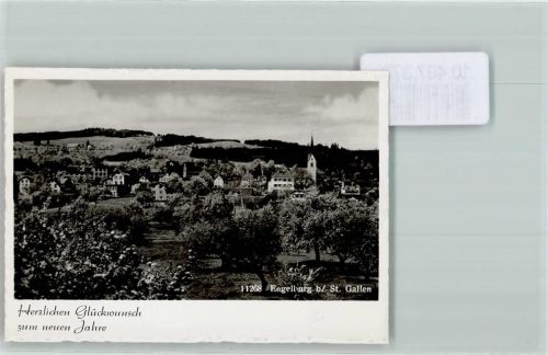 9032 Engelburg 1939 FOTO KEINE AK Neujahr Kirche Baumwiese Foto 10cm x 7cm, rückseitig Haftspuren