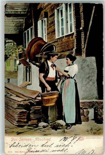 3818 Grindelwald 1903 - Des Sennen Abschied Ort lt. Stempel