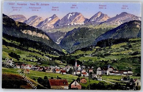 9650 Nesslau - Neu St. Johann, Churfirsten, Hinterruck, Scheibenstoll, Zustoll, Brisi, Frümsel, Selun
