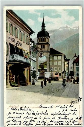 6460 Altdorf UR 1904 - Telldenkmal Hotel Löwen