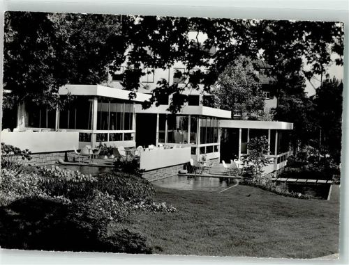8000 Zürich Foto AK I. Schw. Gartenbauausstellung 1959 Teehaus