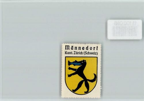 8708 Männedorf - Vignette Wappen Kaffee Hag ca 1920-1940