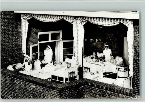 Rotterdam Krankenhaus - Betten auf der Terrasse - Ziekenhuis "Eudokia" Tuberkulose 1954