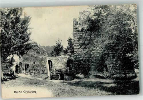 3150 Schwarzenburg 1914 Foto AK Burg Ruine Grasburg
