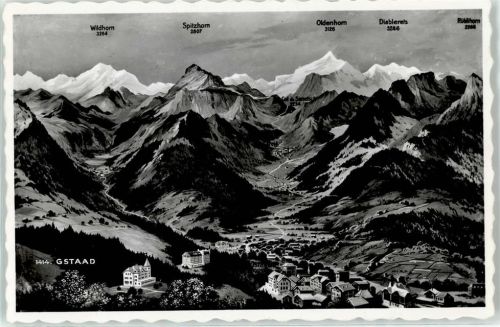3780 Gstaad - Wildhorn Spitzhorn Oldenhorn Diablerets Rüblihorn