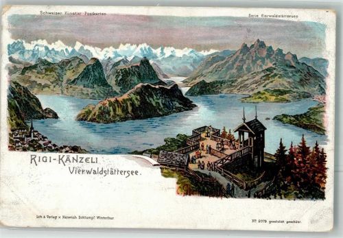 Rigi Känzeli sign. Steinmann, C. Künstlerpostkarte Nr. 2079 Vierwaldstättersee Steinmann Lithographie