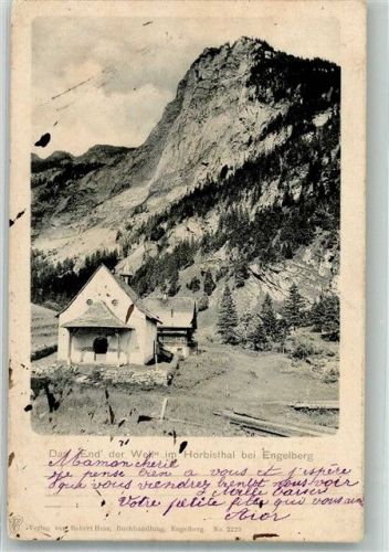 6390 Engelberg 1902 Foto AK Das End der Welt im Horbistal