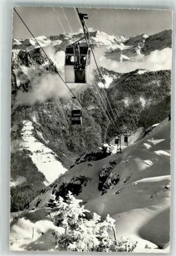 1854 Leysin 1972 Winter Seilbahn