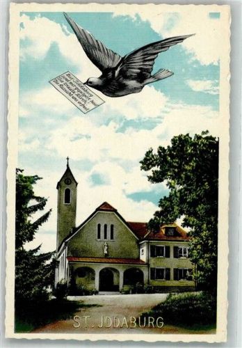 9534 Gähwil Foto AK Kirche Schwalbe St. Iddaburg