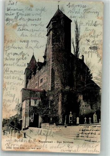 8640 Rapperswil SG 1903 Foto AK Schloss