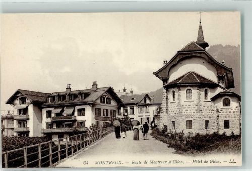 1820 Montreux - Hotel Glion Strasse nach Glion
