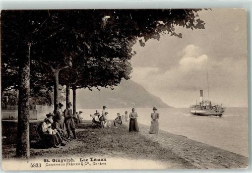 1898 St-Gingolph - Ankunft des Dampfschiffs