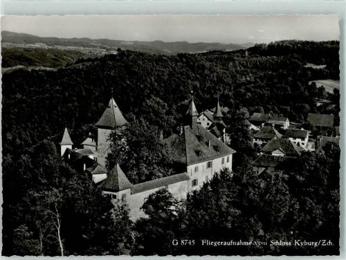 8314 Kyburg Gebrauchsspuren Fliegeraufnahme Schloss Kyburg