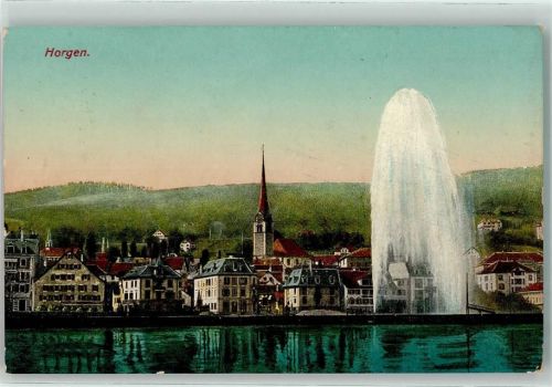8810 Horgen 1910 - Springbrunnen Kirche