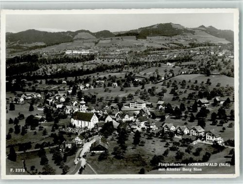 8737 Gommiswald - mit Kloster Berg Sion Flugaufnahme