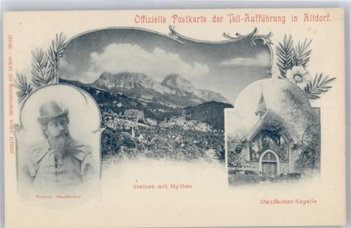 6460 Altdorf UR Balm (Klausen) - Steinen mit Mythen, Stauffacher-Kapelle, Werner Stauffacher AKU2
