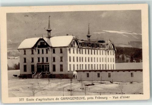 1725 Posieux Hauterive FR - Ecole d Agriculture Grangeneuve hiver