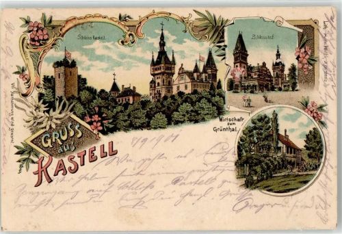 8274 Tägerwilen 1901 - Gasthaus Zum Grünthal Schloss Schlosshof Castell Kastell