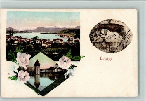 6000 Luzern Lucerne - Wasserturm Löwendenkmal
