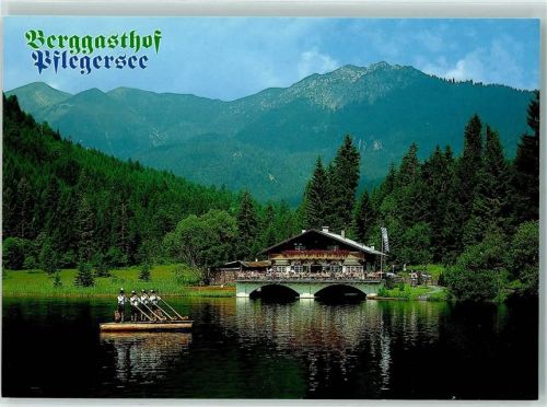 W8100 Garmisch-Partenkirchen Berggasthaus Pflegersee Floss Alphornbläser Alphorn