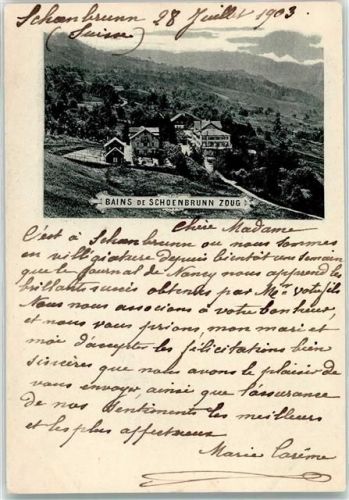 6300 Zug Zugo 1903 - Bains de Schoenbrunn