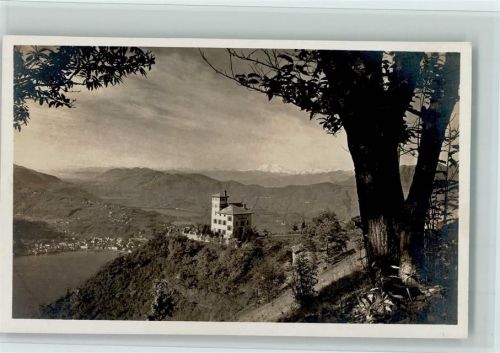 Brè sopra Lugano Kulm Hotel Mte. Bre Blick gegen Mte. Rosa Gaberell