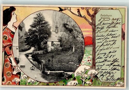 4500 Solothurn Soleure 1902 - Einsiedelei Jugendstil Passepartout