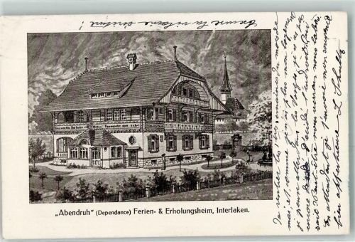 3800 Interlaken Künstlerkarte Ferien- u. Erholungsheim Abendruh