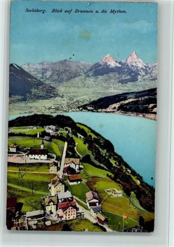 6377 Seelisberg - Blick auf Brunnen und die Mythen