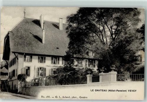 1800 Vevey Gebrauchsspuren Le Chateau Hotel-Pension