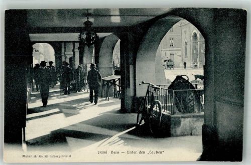 3000 Bern Berne Foto AK Fahrrad Unter den Lauben