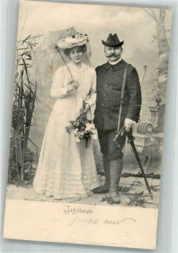 Uniform Jäger Jagdbeute Motiv Schweiz Foto AK
