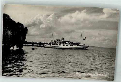 9400 Rorschach 1956 Foto AK Dampfschiff am Quai
