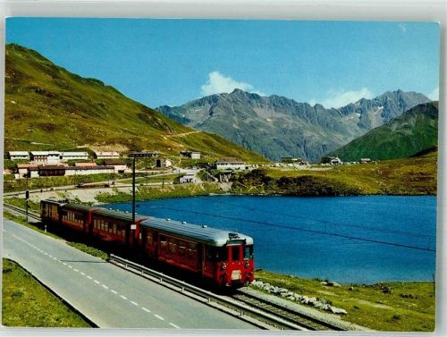 Oberalp Foto AK Eisenbahn Oberalp-Passhöhe Furka-Oberalp-Bahn