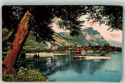 8880 Walenstadt Foto AK Am Walensee Glarus