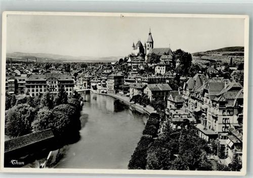 3600 Thun 1937 Foto AK Feldpost Thun Kaserne Eidg.Militärschulen