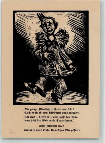 Born SO KEINE AK Neujahr Kasperle Ort lt. Recherche Glückwunsch