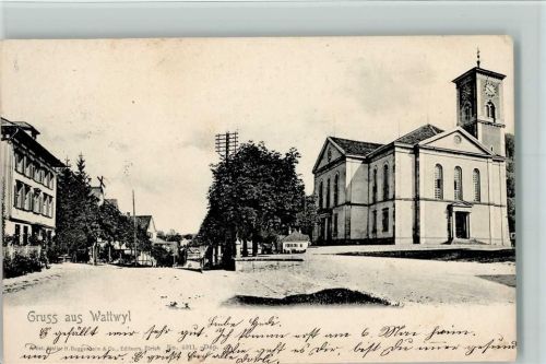 9630 Wattwil 1906 - Die reformierte Kirche Häuser
