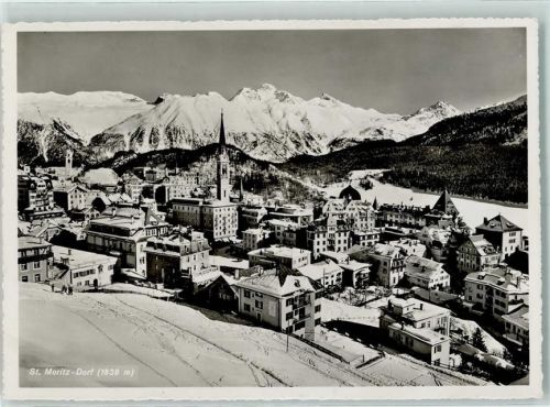 7500 St. Moritz 1939 Foto AK Winter Dorf AK