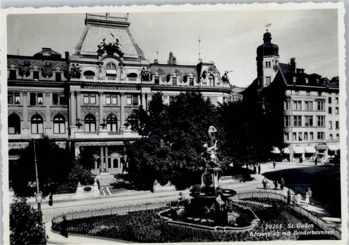 9000 St. Gallen S. Gallo - Börsenplatz mit Brodenbrunnen AKU2