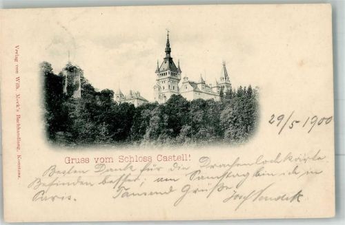 8274 Tägerwilen 1900 Foto AK Schloss
