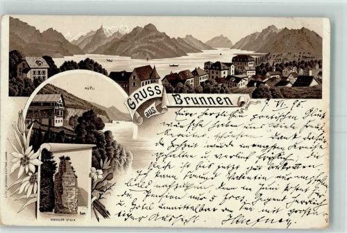 6440 Brunnen 1895 Vorläufer Grus aus Lithographie